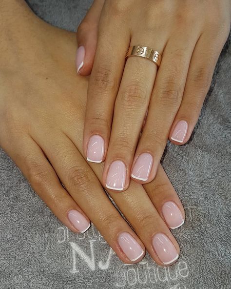 OPI GEL- BUBBLE BATH & FRENCH MANICURE. @jessicagiovanna ❤ **PLEASE BOOK IN WITH TONY FOR GEL FRENCH MANICURE** (Please let us know when… | Instagram Bubble Bath French Manicure, Neutral French Manicure, French Tip Gel Nails, Natural Nails Manicure, Nail Boutique, Gel Nails French, Engagement Nails, Gel French Manicure, French Pedicure