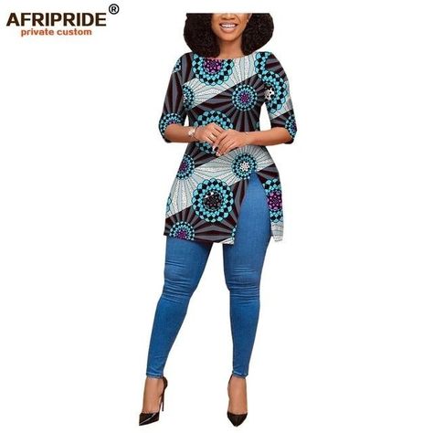 Kitenge Tops Designs, Ankara Shirts Women, Kitenge Tops, African Tops For Women, African Print Shirt, African Blouses, Ankara Tops, African Tops, African Print Tops