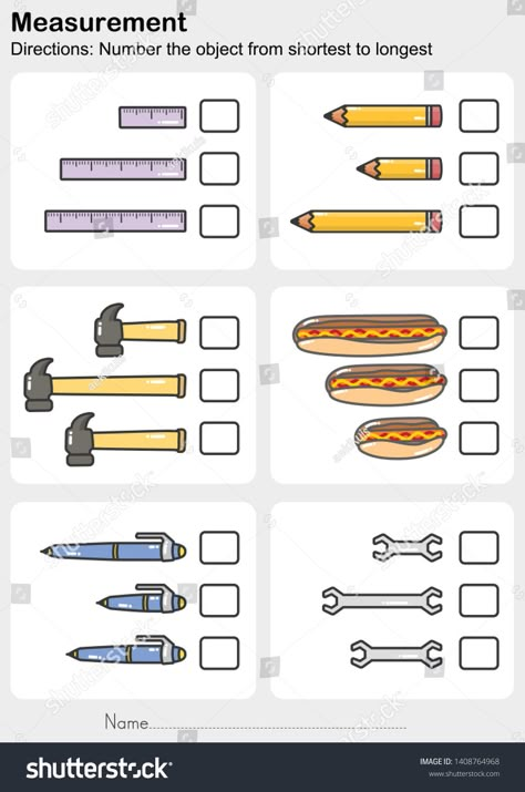 Measurement worksheet - Number the object from shortest to longest - Worksheet for education. #Ad , #PAID, #Number#object#Measurement#worksheet Longest And Shortest Worksheet, Long Longer Longest Worksheet, Worksheet Number, Worksheet For Kindergarten, Measurement Worksheets, Measurement Activities, Kindergarten Worksheets Free Printables, Preschool Math Worksheets, Free Preschool Worksheets