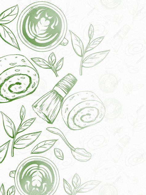 Green Tea Wallpaper, Coffee Background, Tea Wallpaper, Recipe Book Diy, Book Diy, Green Pictures, Coffee Drawing, Coffee Wallpaper, Aesthetic Space