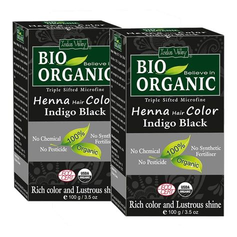 Indus Valley Henna hair color for Hair conditioning & coloring Pack of 2 (200gm) (Indigo Black) Color For Hair, Natural Black Hair Dye, Gray Hair Coverage, Black And Grey Hair, Henna Leaves, Henna Hair Color, Hair Conditioning, Henna Powder, Grey Hair Coverage