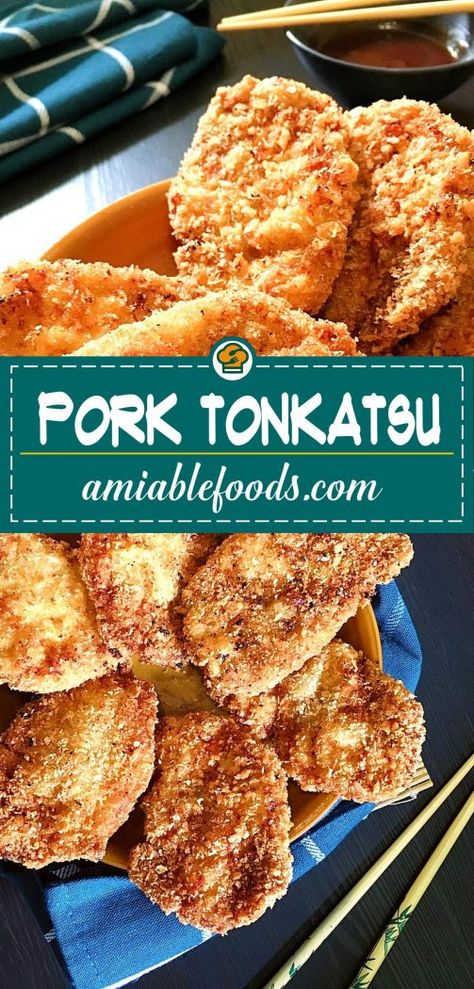 Fried Pork Cutlets, Pork Tonkatsu, Pork Cutlet Recipes, Fried Pork Tenderloin, Grilling Recipes Pork, Deep Fried Recipes, Slow Cooked Pulled Pork, Pork Cutlet, Tonkatsu Sauce