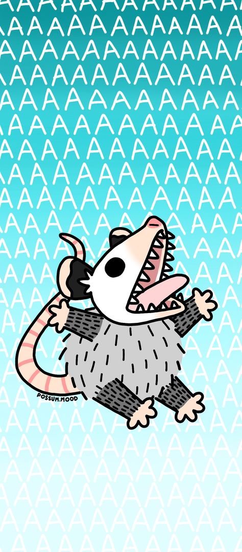 Opossum Wallpaper Iphone, Possum Background, Raccoon Phone Wallpaper, Opposum Wallpaper, Possum Wallpaper Iphone, Opossum Aesthetic, Cartoon Opossum, Possum Doodle, Rat Wallpapers