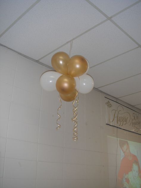 Super easy hanging balloons Hanging Balloons From Ceiling Decoration, Pictures Hanging From Balloons, Dropping Balloons From Ceiling, Balloons Hanging From Ceiling Birthday, Ballon’s Hanging From Ceiling, 50th Year Wedding Anniversary, Hanging Balloons, Cupcake Wars, Balloon Decorations