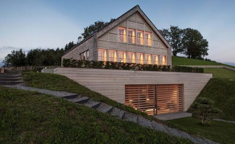 Manifesting A House, Barn House Exterior, Nest Architecture, House With View, Switzerland House, Alpine Architecture, Chalet House, Swiss House, Swiss Architecture