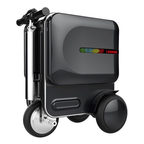 Rydebot - Rideable Motorized Luggage - Touch of Modern Luggage Scooter, Mobile Charging Station, Riding Scooter, Suitcase Sizes, Mobile Charging, Cabin Luggage, Electric Tricycle, Best Luggage, Travel Suitcase