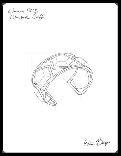 C Social Front. In Studio With... Eddie Borgo Orthographic Drawing, Accessories Design Sketch, Jewel Drawing, Classic Bangles, Jewelry Rendering, Cuff Design, Jewellery Design Sketches, Art Jewelry Design, Jewerly Designs