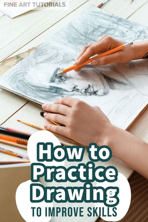 Find out 15 ways to practice drawing to improve skills faster and create drawings to be proud of! #practicedrawing #improvedrawing #drawingpractice #drawingchallenge #drawingexercises #howtoimproveatdrawing #howtoimprovedrawing #drawingskills #drawingtutorials #drawingforbeginners #beginnersdrawing Pencil Drawing Practice, Improve Drawings, Beginner Drawing Lessons, Drawing Hacks, Learn To Sketch, Drawings For Beginners, Pencil Drawings For Beginners, Sketching Tips, Tree Drawings Pencil