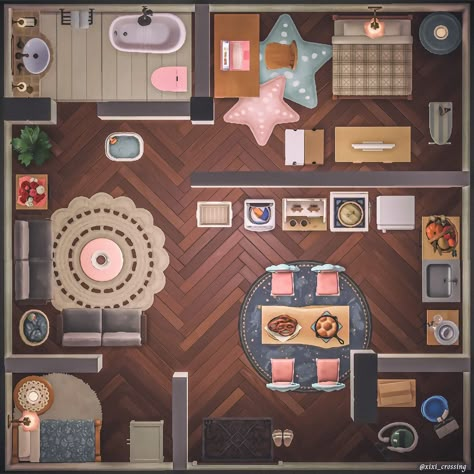 Motif Acnl, Acnh Cottagecore, Happy Home Designer, Island Theme, Animal Crossing Wild World, Animal Crossing Villagers, Apartment Layout, Animal Crossing Pocket Camp, New Animal Crossing