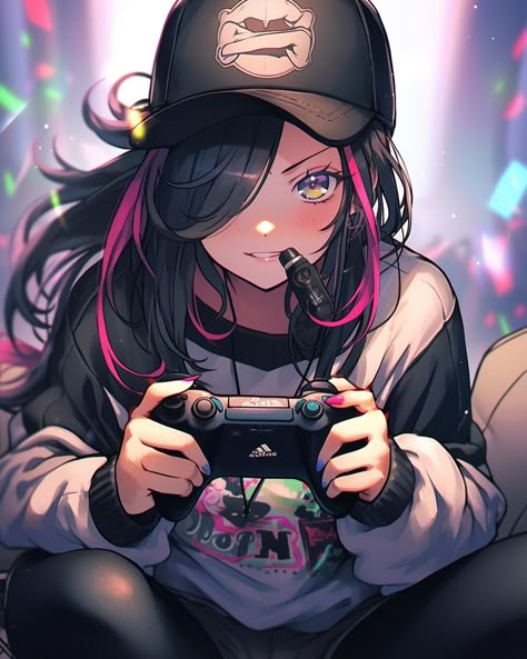 Female Gamer, Gamers Anime, Anime Show, Games For Girls, Awesome Anime, Cute Anime Pics, Anime Artwork, Cute Anime Couples, Gamer Girl