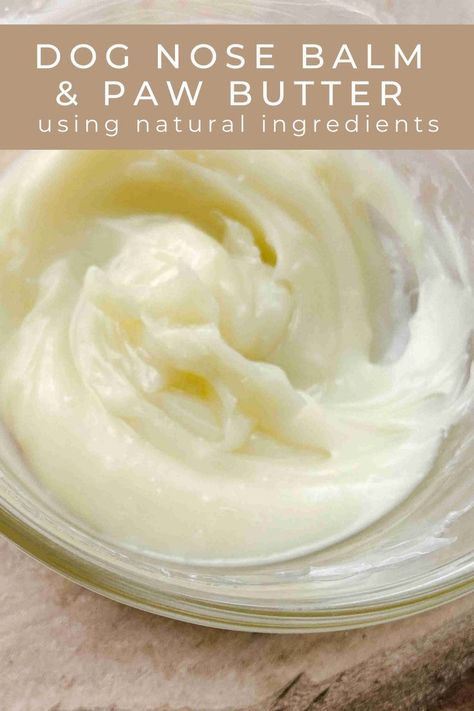 This natural nose balm and paw butter recipe for dogs is simple and easy. Not only does it provide long-lasting relief, but it also brings peace of mind to dog parents since it’s only made of four natural ingredients. Paw Butter For Dogs, Homemade Paw Balm For Dogs, Balm For Dog Paws, Homemade Dog Paw Balm, Diy Dog Nose Balm, Paw Cream For Dogs Diy, Nose Balm For Dogs Diy, Dog Paw Moisturizer Diy, Paw Butter For Dogs Diy