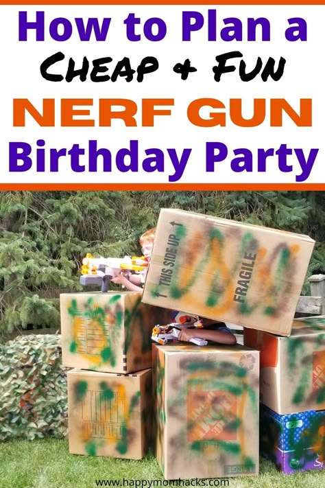 Battle Party, Nerf Games, Nerf Birthday Party, Nerf Party, 9th Birthday Parties, Party Plan, Boys Birthday Party, 10th Birthday Parties, 6th Birthday Party