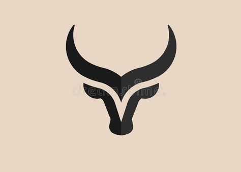 Illustration about creative abstract simple Bull head vector logo concept. Illustration of concept, geometric, branding - 170257007 Simple Ox Tattoo, Carabao Logo, Geometric Bull Tattoo, Taurus Logo Design, Small Bull Tattoos, Simple Taurus Tattoo, Bull Head Tattoo, Bull Abstract, Geometric Branding