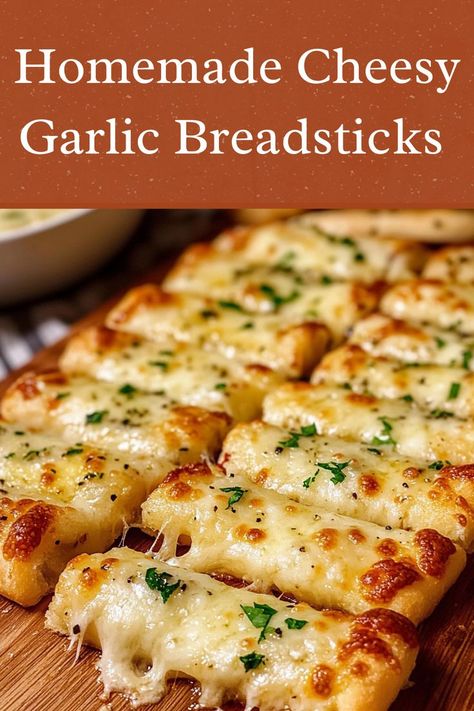 Ingredients Dough: 1 1/8 teaspoons active dry yeast 1 teaspoon granulated sugar 3/4 cup warm water... Active Yeast Recipes, Homemade Cheesy Garlic Breadsticks, Easy Garlic Bread Recipe, Cheesy Garlic Breadsticks Recipe, Garlic Breadsticks Recipe, Cheesy Garlic Breadsticks, Butter Bread Recipe, Cheesy Bread Recipe, Homemade Dough Recipe