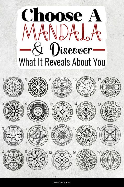 Choose A Mandala And Discover What It Reveals About You Mandala Symbols And Meanings, Mandala Meaning Symbols Spiritual, Mandala Symbols Meanings, Mandela Meanings, Healing Mandala Tattoo, Mandala Meaning Symbols, How To Draw A Mandala, Mandala Art With Quotes, Meaning Of Mandala