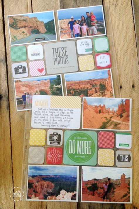 For folks big on scrapbooks, these are cute page layout ideas. Project Life Layouts Pocket Scrapbooking, Book Page Layout, Project Life Travel, Project Life Baby, Project Life Organization, Becky Higgins Project Life, Project Life App, Disney Project Life, Life Scrapbook