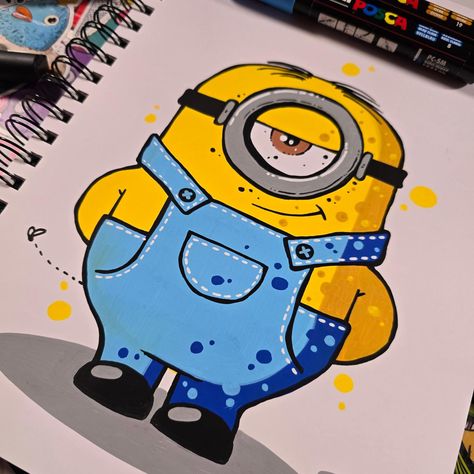 In Posca Club we drew a Minion. If you want to join the live sessions on Zoom and draw Minions with us now is the time to sign up. #doodlewithkorp #drawingtutorials Minions Drawing, Minion Drawing, Cute Canvas Paintings, Cute Canvas, Marker Art, Drawing Tutorial, Markers, Canvas Painting, Signs