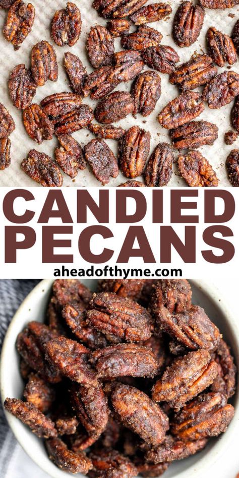 Candied Pecans For Salad, Fruit And Yogurt Parfait, Thyme Recipes, Snack Smoothie, Pecan Salad, Vegan Living, Pecan Recipes, Yogurt Parfait, Candied Pecans