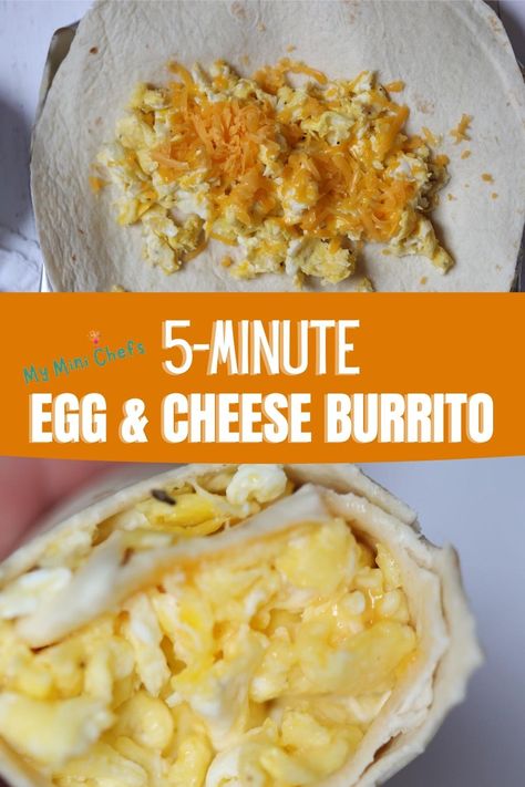 Egg Wrap Recipes Breakfast Burritos, Breakfast Burritos No Meat, Eggs Burrito Breakfast, Diy Breakfast Burritos, Breakfast Egg Burritos, Egg Burrito Recipe, Easy Egg Recipes For Lunch, Cheese Sauce For Breakfast Burritos, Weight Watchers Breakfast Burrito