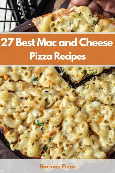 Pizza Macaroni And Cheese, Mac And Cheese Pizza Recipe, Macaroni Pizza Recipe, Mac And Cheese Pizza Casserole, Max And Cheese Pizza, Mac And Cheese Pizza Bites, Pizza Mac N Cheese, Mac N Cheese Pizza Recipe, Left Over Mac And Cheese Recipes Ideas Baked Macaroni