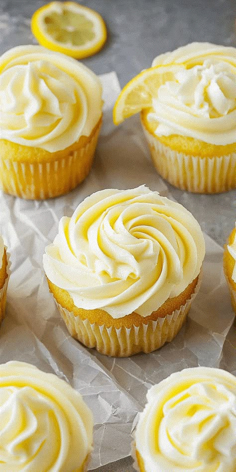 Buttercream-Frosted Lemon Cupcakes [40 Minutes] – Chasety Lemon Cup Cakes, Cupcake Recipes Lemon, Lemon Cupcakes From Scratch, Lemon Cupcake Recipes, Cupcake Frosting Recipe, Moist Lemon Cupcakes, Lemon Drizzle Cupcakes, Flavor Cupcakes, Baking Schedule