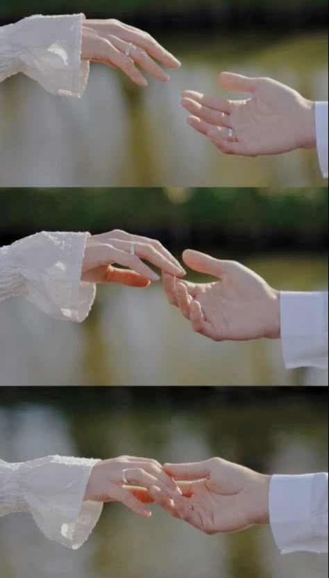 Couple Hands Poses, Couple Hand Reference, Hand Pose Couple, Wedding Holding Hands, Pose Tunangan, Muslim Wedding Photos, Wedding Ring Hand, Pre Wedding Photoshoot Props, Foto Wedding