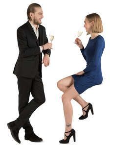 Woman Drinking Champagne, Wedding Wellies, Vector Illustration People, Render People, Drinking Champagne, People Cutout, Cut Out People, People Png, Couple Sitting