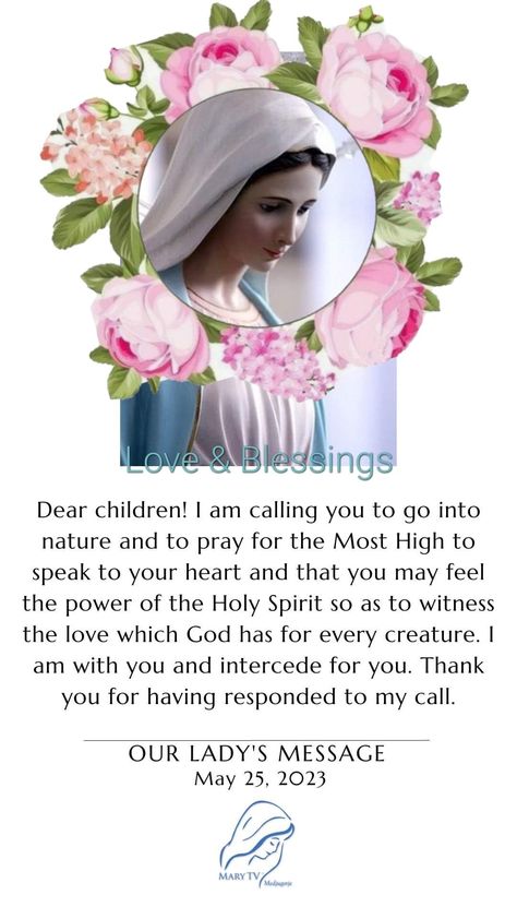 Medjugorje Messages, Holy Spirit, Feelings