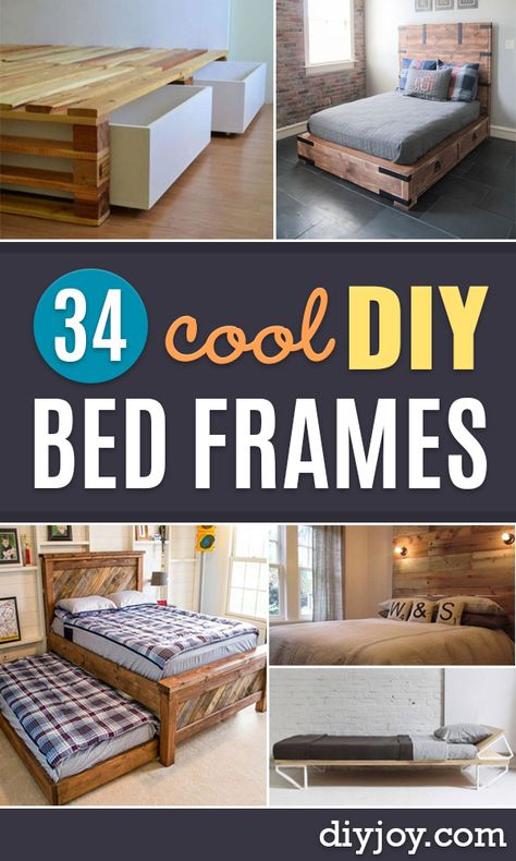 DIY Bed Frames - How To Make a Headboard - Do It Yourself Projects for Platform Beds, Twin, King, Queen and Full Bed - Kids Rooms, Drawers and Storage Units, Bookshelf - Rustic, Farmhouse Style Furniture For Your Bedroom, Modern Decor, Cheap and Easy Ways to Make a Bed With Step by Step Tutorial and Free Plans http://diyjoy.com/diy-bed-frames Diy Bed Frames, Diy Bookshelf Kids, Kids Room Bookshelves, Kids Room Bed, How To Make Headboard, Diy Platform Bed, Farmhouse Style Furniture, Diy Bed Frame, Diy Furniture Bedroom