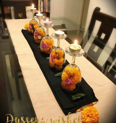 Diwali Decoration Lights, Diwali Decor Ideas, Diwali Home Decor, Diwali Decoration Ideas, Home Flower Decor, Diwali Design, Diwali Ideas, Pooja Decor, Ganpati Decoration At Home