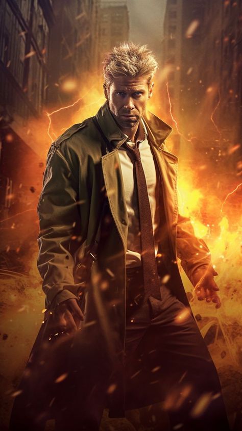 Constantine Comic, Dc Wallpaper, Constantine Hellblazer, Batman Film, Justice League Dark, John Constantine, Batman Pictures, Posters Design, Evil Villains