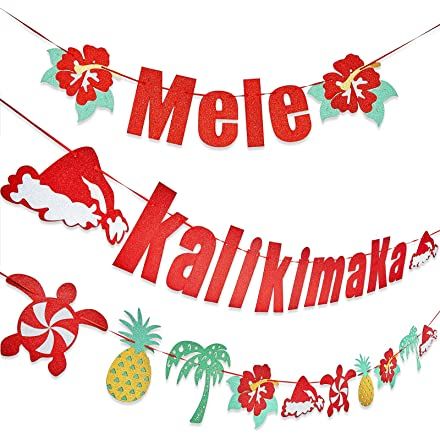 Hawaiian Christmas Tree, Photo Backdrop Birthday, 90th Birthday Decorations, Hawaii Christmas, Banner Decor, Winter Holiday Party, Fiesta Party Decorations, Glitter Balloons, Hawaiian Christmas