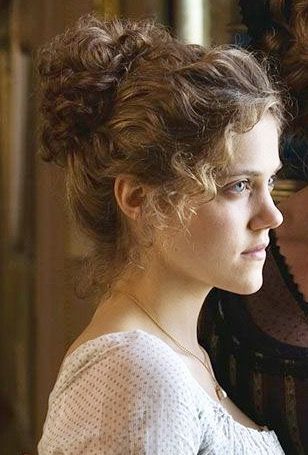 Victorian Ball Hairstyles, 1800s Hairstyles For Short Hair, Puritan Hairstyles, Period Piece Hairstyles, 1780s Hairstyles, 1800s Womens Hairstyles, 1800s Hair Styles, Curly Vintage Hair, 1810s Hairstyles