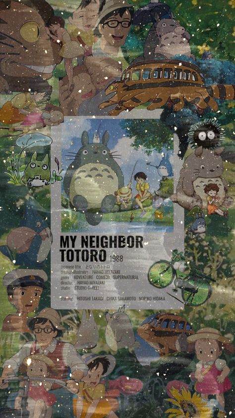 My Neighbor Totoro ♡ #myneighbortotoro #anime #studioghibli #aesthetic #cute #wallpaper Totoro Christmas Wallpaper, My Neighbor Totoro Aesthetic, My Neighbor Totoro Wallpaper, Spiderverse Oc, Totoro Wallpaper, Aesthetic Cute Wallpaper, Salman Rushdie, Ghibli Artwork, Neighbor Totoro