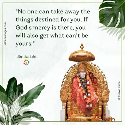 Shirdi Sai Baba, Sai Baba Miracles, Goddess Quotes, Shirdi Sai Baba Wallpapers, Sai Baba Quotes, Sai Baba Pictures, Sathya Sai Baba, Gods Mercy, Sai Baba Wallpapers