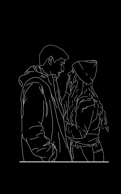 Black Line Art Wallpaper, Line Emoji, Line Art Images, Love Couple Wallpaper, Black Paper Drawing, Scary Wallpaper, Embroidery Wall Art, Black And White Art Drawing, Emoji Art