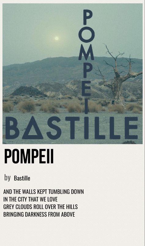 Pompeii Song, Bastille Poster, Bastille Wallpaper, Bastille Pompeii, Music Poster Ideas, Man Of The House, Grey Clouds, Minimal Poster, Freshman Year