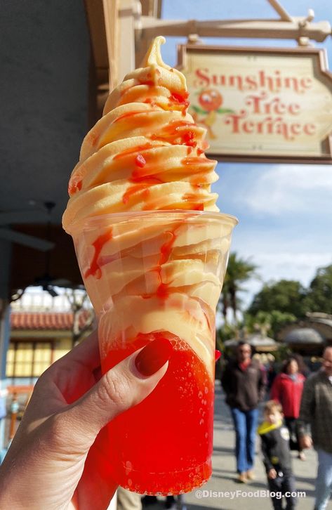 ALERT! Hold the FOMOsa Because There’s A NEW Dole Whip in Disney’s Magic Kingdom! Magic Kingdom Food, Disney Themed Food, Disneyland Food, Disney Treats, Disney World Food, Disney Restaurants, Disney Snacks, Disney Dining Plan, Dole Whip