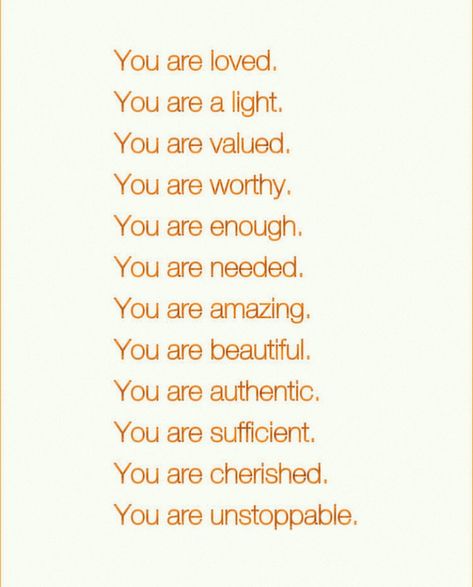 Repeat after me: “I am loved. I am light. I am valued. I am worthy. I am enough. I am needed. I am amazing. I am beautiful. I am authentic. I am sufficient. I am cherished. I am unstoppable.” #affirmations #morningmantra #youmatter #selftalk #liveunscripted #cricketunscripted #iamabeautifulmess #mystorymatters #everyonehasastorytotell I Am Special Quotes, I Am Valued, I Am Valuable, Am I Enough, Authentically Me, I Am Light, I Am Unstoppable, Enough Is Enough Quotes, I Am Special