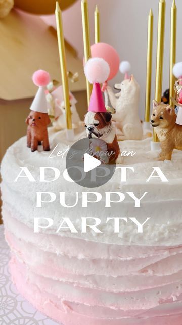 Jen Daddario on Instagram: "We threw the girls an Adopt a Puppy party for their birthday and it was a hit 🐶 Comment PUPPY for links to everything I used + a link to the white castle bounce house you’ll want to purchase for all your kids parties from this day forward!

I know not everyone is here for kid content, but this was too cute not to share! If your little one love dogs, this was such a fun theme! Each guest got to adopt their own puppy, name them, create a custom collar and decorate a dog house (all the details are on my blog) 

We also decided to invest in the purchase of a bounce house this year and it was the best decision!  The white bounce house shown in the video cost less than what we would have paid to rent one for a day in CT. We used it several times summer for parties an Adopt A Puppy Party, Castle Bounce House, White Bounce House, Adopt A Puppy, Puppy Birthday Parties, White Castle, Puppy Birthday, Puppy Party, Style Edit