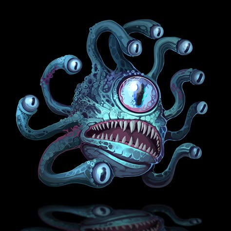 Beholder Art Dnd, Beholder Dungeons And Dragons, Beholder Art, Beholder Dnd, Evil Eye Tattoo, Darkest Dungeon, Horror Monsters, D D Monsters, Dungeons And Dragons Game