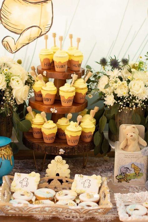 Winne The Pooh Baby Shower Theme, A Little Pooh Is Almost Due, Winnie The Pooh Sprinkle, Classic Pooh Cupcakes, Winnie The Pooh Vintage Baby Shower Boy, Winnie The Pooh Vintage Party, Classic Winnie The Pooh Shower Ideas, Classic Winnie The Pooh Dessert Table, Winnie The Pooh Baby Shower Themes