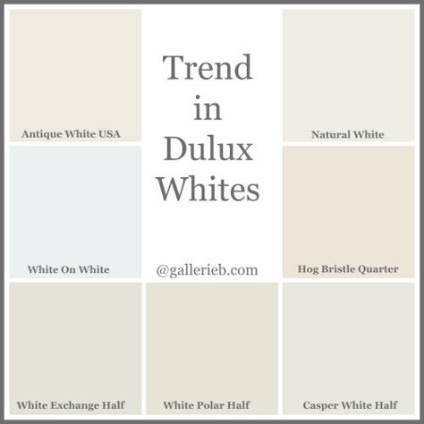 What's Trending In Dulux Paint Colours: Gallerie B Antique White Usa, Dulux Natural White, Dulux White, Dulux Paint Colours, Paint Colors For House, Colors For House, Beige Paint Colors, Interior Paint Colors Schemes, House Paint Color Combination