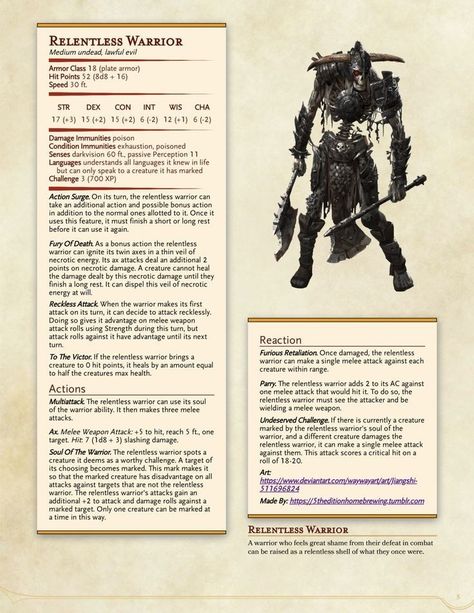 5e Monsters, Homebrew Monsters, Dungeons And Dragons Rules, Dnd Monster, Dnd Stats, Dnd Campaign, Mythical Monsters, Dungeon Master's Guide, Dnd Classes