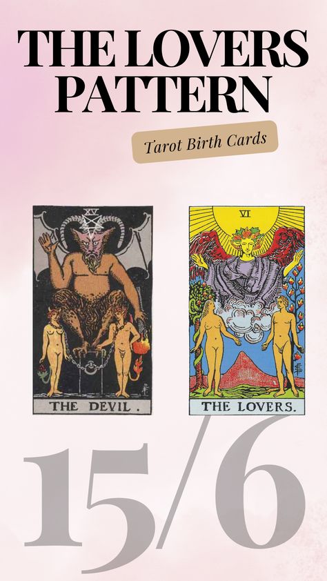 Tarot birth card meaning for those with the Lover and Devil cards. Tarot Birth Card, Life's Purpose, Birth Card, The Lovers Tarot Card, Hidden Talents, The Lovers Tarot, Tarot Tips, Tarot Meanings, Birth Cards