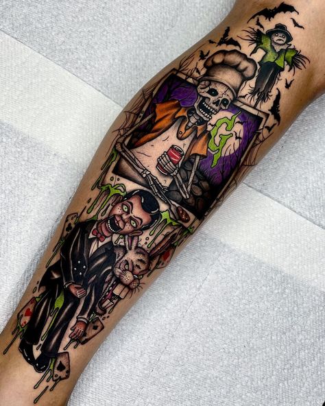 Casket Tattoo, Black Casket, Galaxy Tattoo Sleeve, Halloween Tattoos Sleeve, Horror Movie Tattoos, Food Tattoos, Movie Tattoos, Galaxy Tattoo, Scary Tattoos