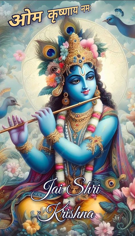 Jay Shree Krishna Good Morning, Krishna Good Morning, Jay Shree Krishna, Radha Krishna Songs, Cute Good Morning Images, Lord Shiva Statue, Krishna Wallpapers, Good Morning Flowers Gif, Radha Krishna Wallpaper