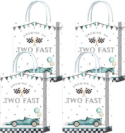 16 Pieces Blue Racing car 2nd Birthday Goodie Bags for 2nd Birthday Party Supplies,Two Fast Gift Snacks Treat Candy Party Favors Bags with Handles for Kids Race Car Theme Birthday Party Decorations 2nd Birthday Party Bags, Car Theme Birthday Party, Race Car Party Favors, Car Theme Birthday, Race Car Party Decorations, Birthday Party Treat Bags, Kids Races, 2nd Birthday Gifts, Birthday Goodie Bags