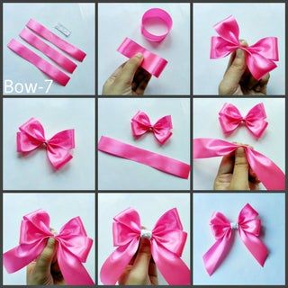 Girl Bows Diy, Homemade Hair Bows, Hair Bow Instructions, Hair Bows Diy Ribbon, Girls Hair Bows Diy, Homemade Bows, Make A Bow, Ribbon Crafts Diy, Hair Bow Tutorial