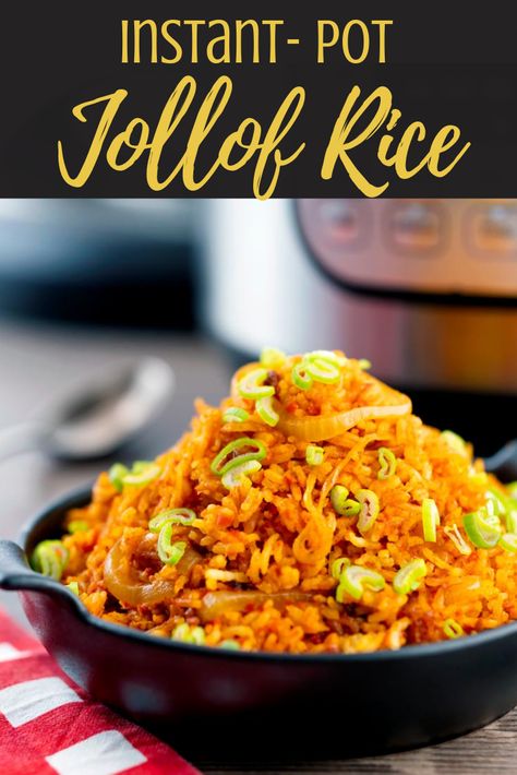 Spicy Nigerian Jollof Rice - Video Recipe | TheBellyRulesTheMind Nigerian Jollof Rice Recipe, Nigerian Jollof Rice, Jollof Rice Recipe, Jamaican Curry Powder, Tandoori Paneer, Vegan Instant Pot Recipes, Vegetarian Instant Pot, Jollof Rice, Pan Meals